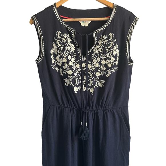 Boden‎ Women’s US Size 6L Navy Catriona Embroidered Tunic Dress - Picture 4 of 8